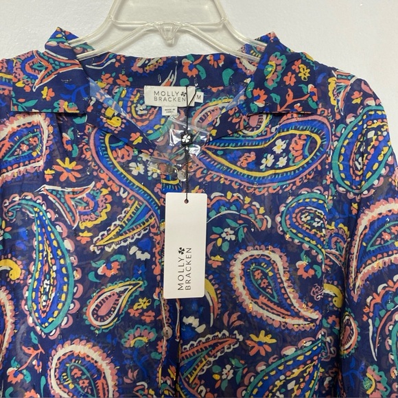 Molly Bracken Loose Paisley Shirt size M - Picture 6 of 13